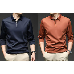 皮尔卡丹商务长袖时尚POLO衫