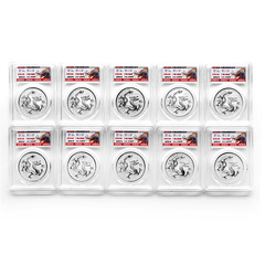 2025版中国龙银质纪念币十连号珍藏